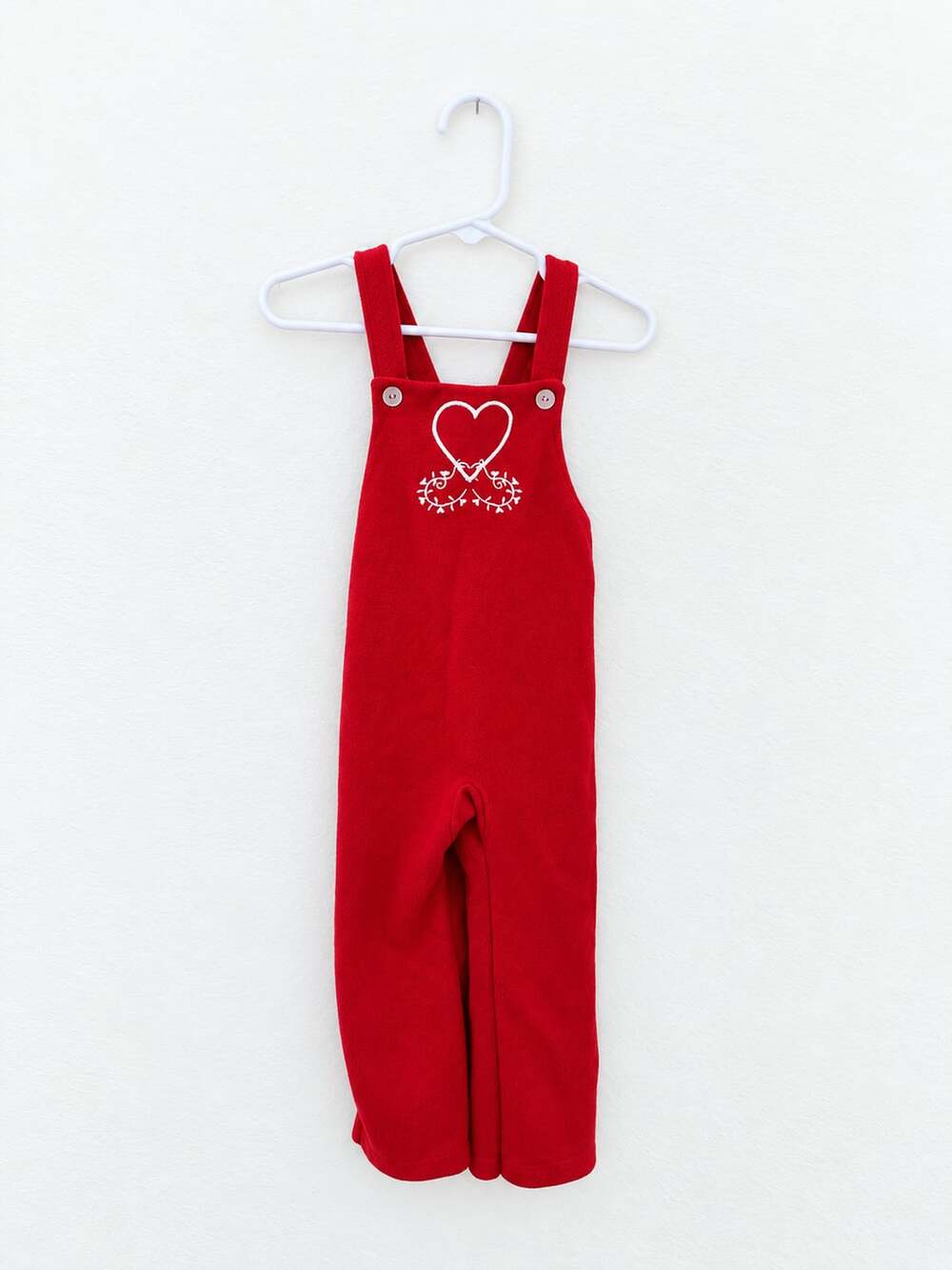 Vintage Heart Stitch Overalls Red size 3T